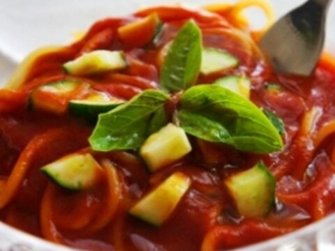 おうちバル、ガスパチョ風冷製パスタ